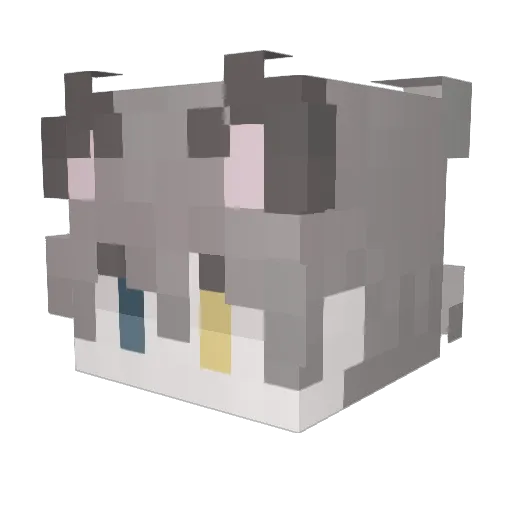 Wrizu Minecraft avatar head, 3D render