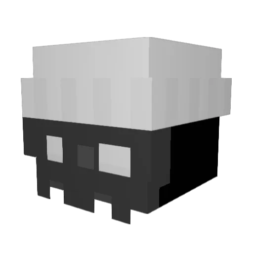 WrldTk Minecraft avatar head, 3D render