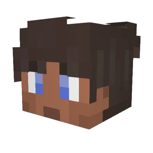 Wrldseco_M Minecraft avatar head, 3D render