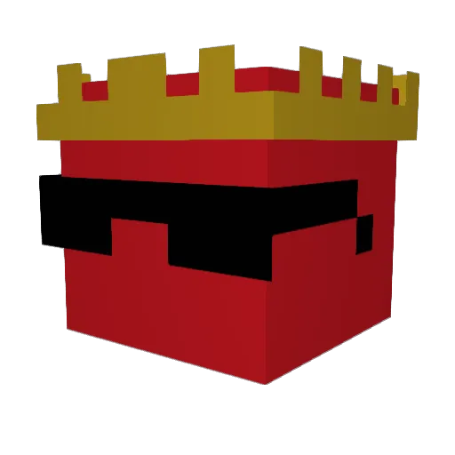 WroldAFKV2 Minecraft avatar head, 3D render