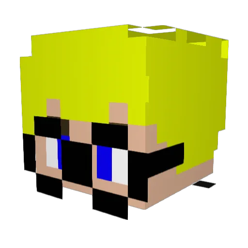 WrongLobby_ Minecraft avatar head, 3D render