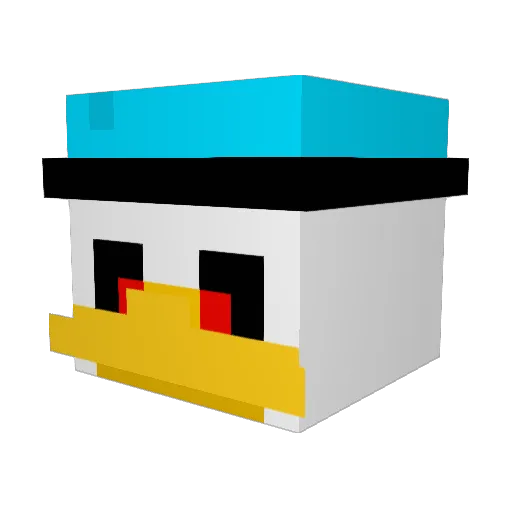 Wrongatlas Minecraft avatar head, 3D render