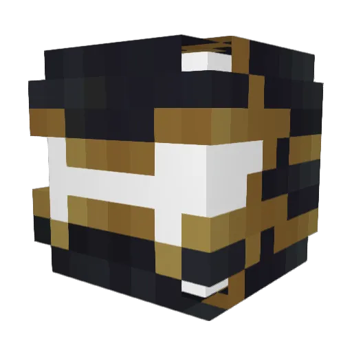 Wrongk Minecraft avatar head, 3D render