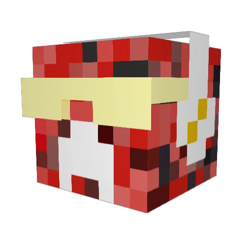 Wroup Minecraft avatar head, 3D render