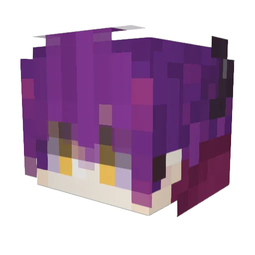WrouxPierce Minecraft avatar head, 3D render