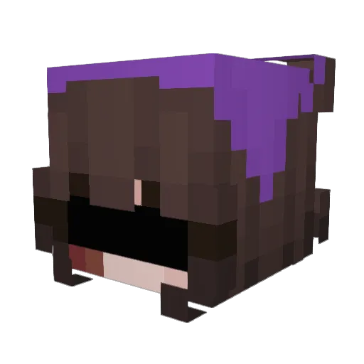 Wrqpper Minecraft avatar head, 3D render