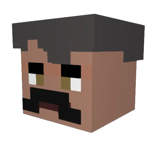 WruhkyVR Minecraft avatar head, 3D render