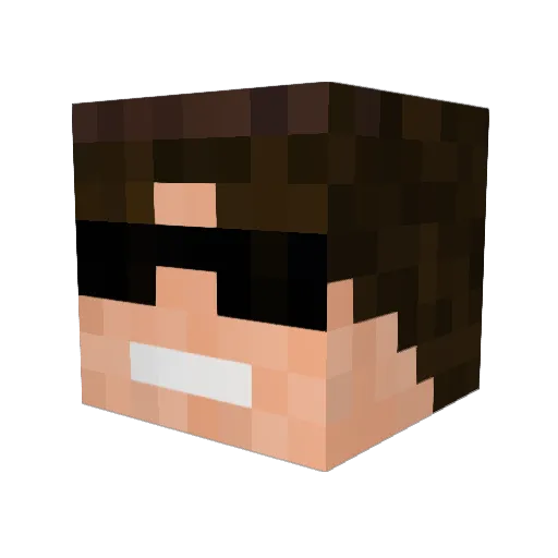 Wrwolf Minecraft avatar head, 3D render
