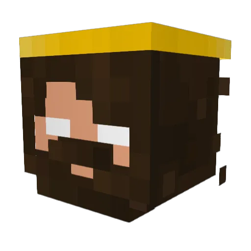 Wrynz Minecraft avatar head, 3D render
