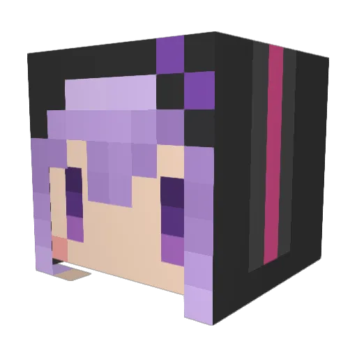 Wsharp_Hiro Minecraft avatar head, 3D render