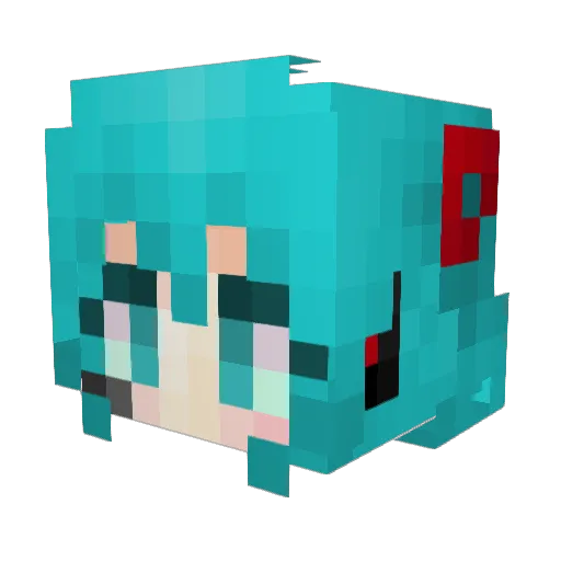 Wshjbhh Minecraft avatar head, 3D render