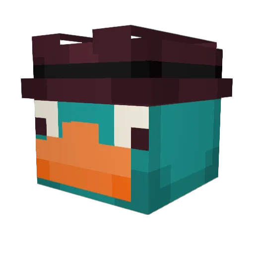 WtapDziobak4 Minecraft avatar head, 3D render