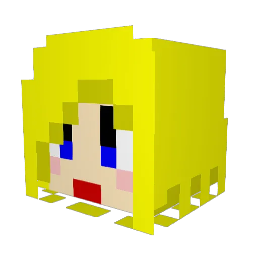 WtfIsGluten Minecraft avatar head, 3D render