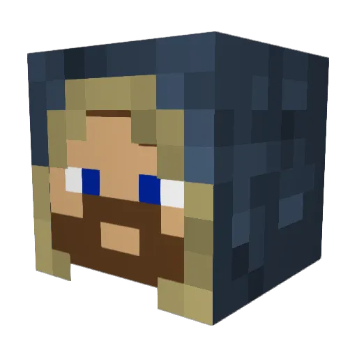 Wtfinator2 Minecraft avatar head, 3D render