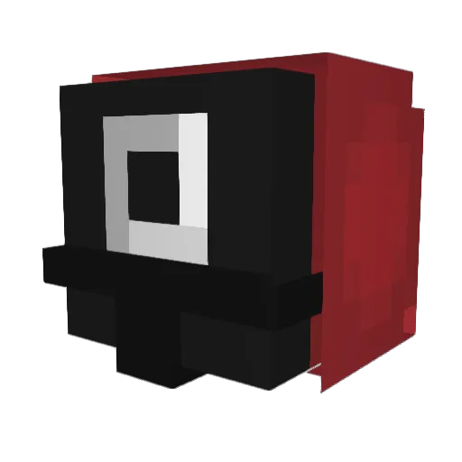 Wtiaw Minecraft avatar head, 3D render