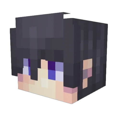 Wu2406 Minecraft avatar head, 3D render
