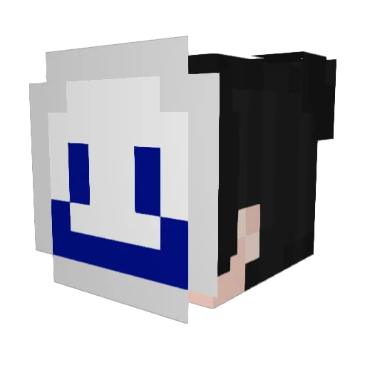 Wu4ckzin Minecraft avatar head, 3D render