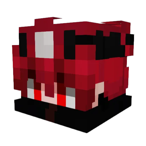 WuChang_ Minecraft avatar head, 3D render