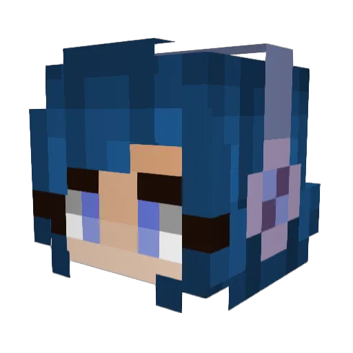 WuHJ Minecraft avatar head, 3D render