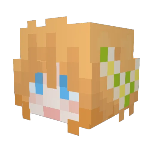 WuHu1024 Minecraft avatar head, 3D render