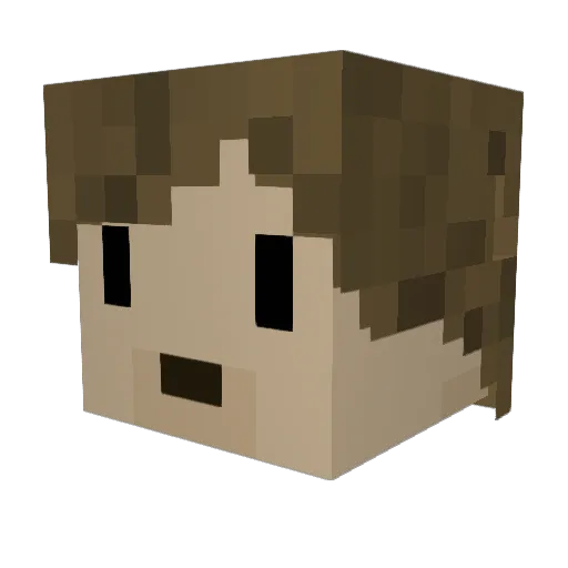 WuKaeR Minecraft avatar head, 3D render