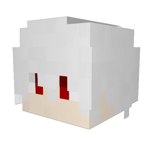WuLiang Minecraft avatar head, 3D render