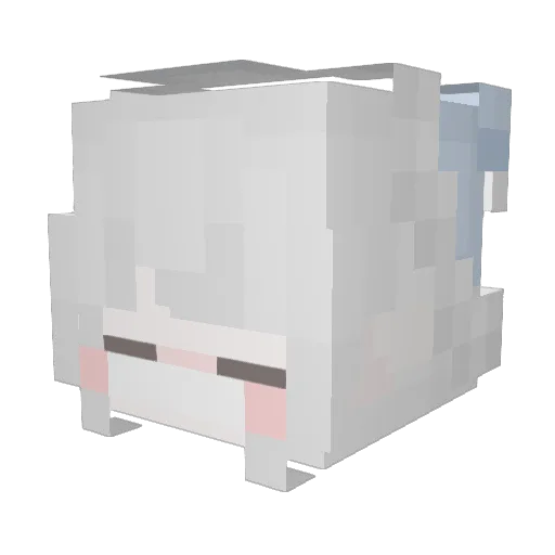 WuSong007 Minecraft avatar head, 3D render