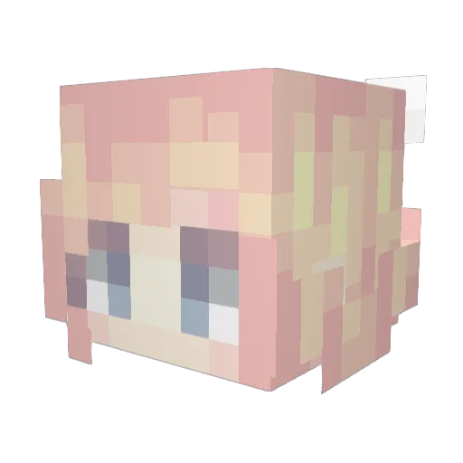 WuSui Minecraft avatar head, 3D render