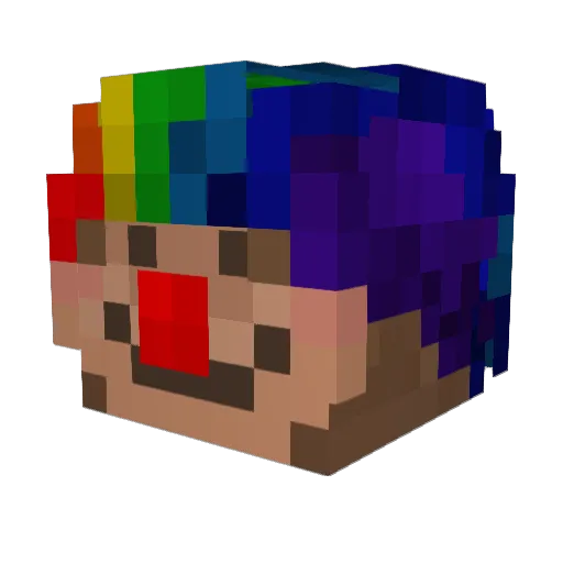 WuTepp Minecraft avatar head, 3D render