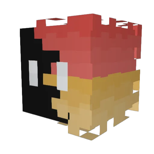 WuYansz Minecraft avatar head, 3D render