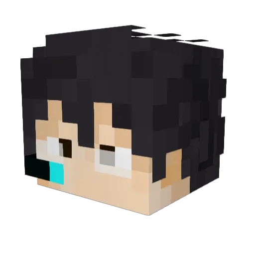Wu_Deity Minecraft avatar head, 3D render
