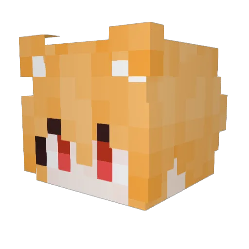 Wu_Tonn Minecraft avatar head, 3D render