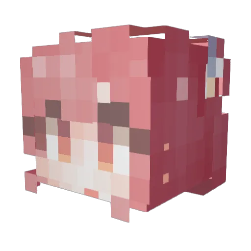 Wu_Yi Minecraft avatar head, 3D render