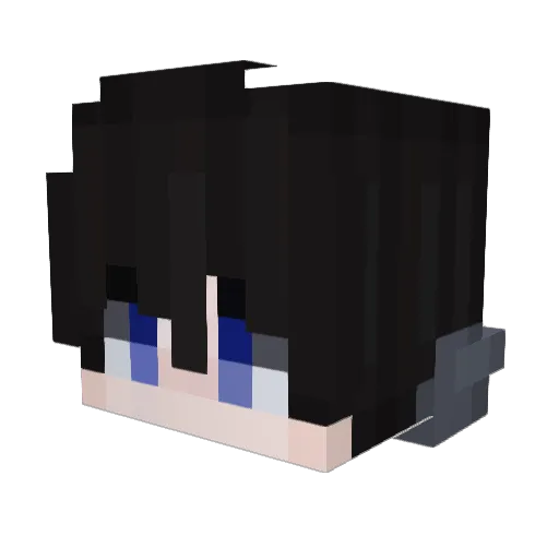 Wu_Yus Minecraft avatar head, 3D render