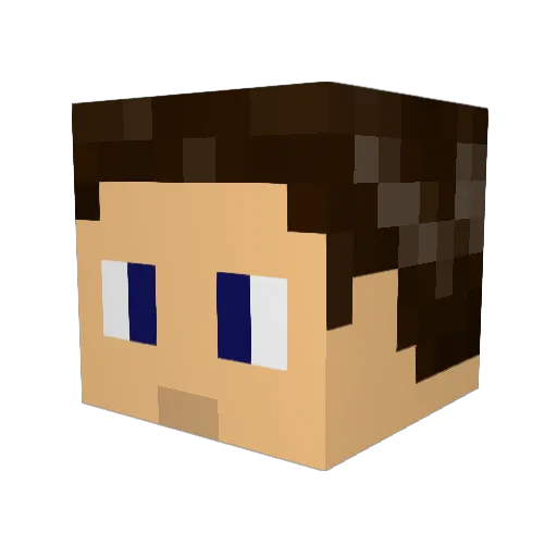 Wu_Zhao Minecraft avatar head, 3D render