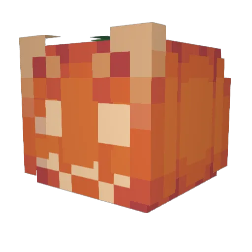 Wuallkd Minecraft avatar head, 3D render