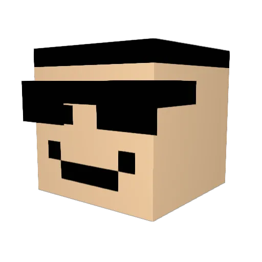Wuasaberto Minecraft avatar head, 3D render