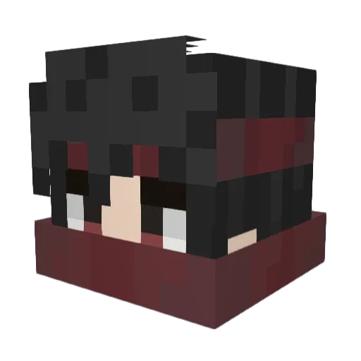 Wubbabi Minecraft avatar head, 3D render