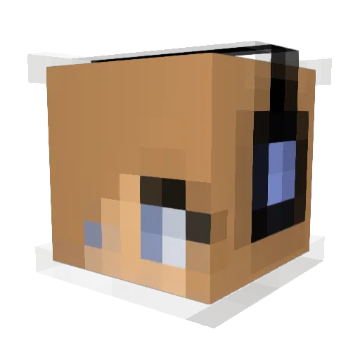 WubbleChan Minecraft avatar head, 3D render