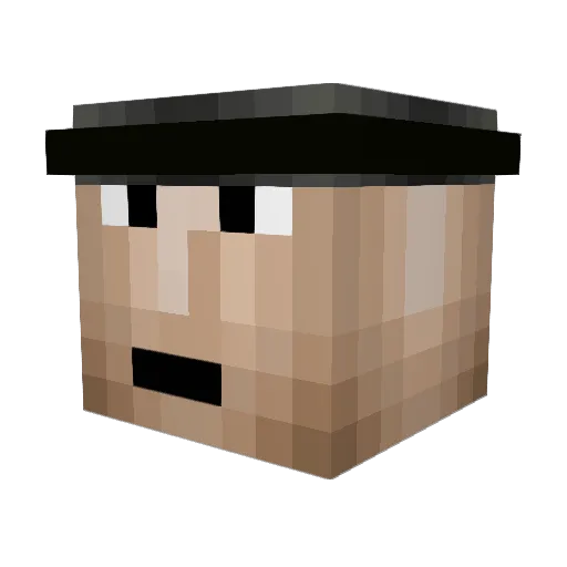 WubbyGaming Minecraft avatar head, 3D render