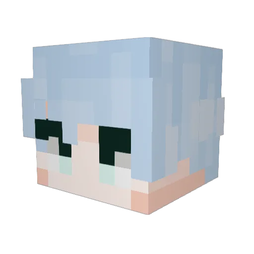 Wubilicious Minecraft avatar head, 3D render