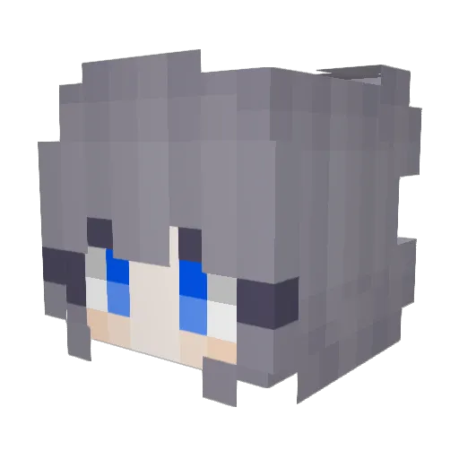 Wudi369 Minecraft avatar head, 3D render