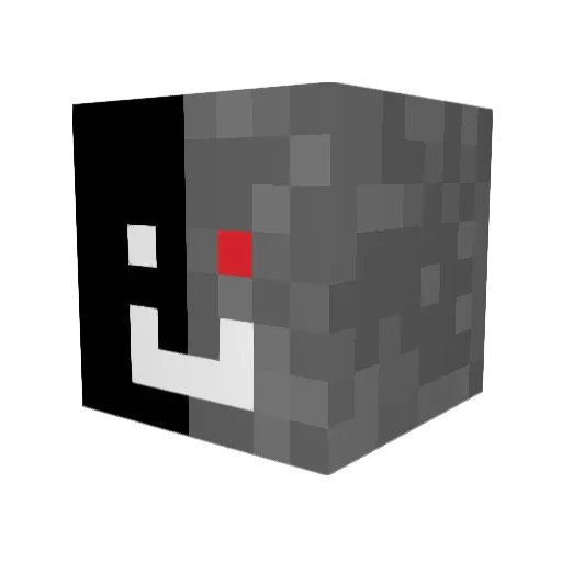 Wudoc Minecraft avatar head, 3D render