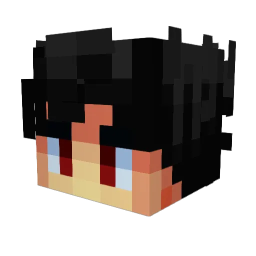 Wufes Minecraft avatar head, 3D render