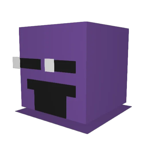 WuffiePoo Minecraft avatar head, 3D render