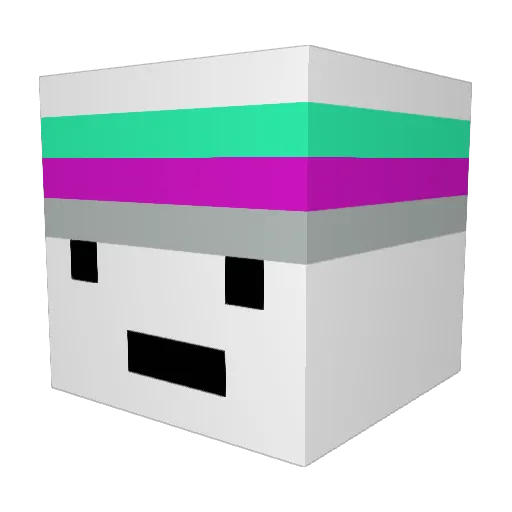 Wuffl_ Minecraft avatar head, 3D render