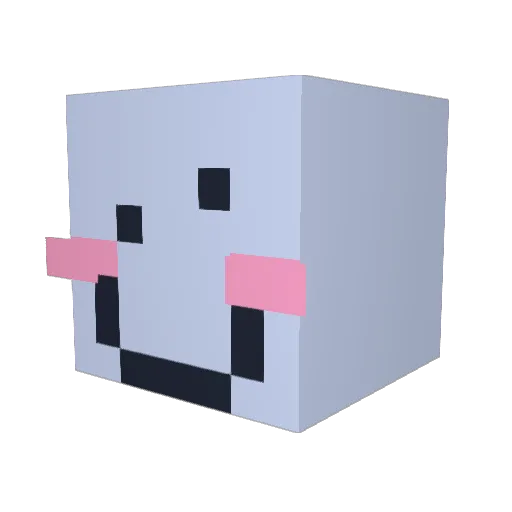 Wuffle67 Minecraft avatar head, 3D render
