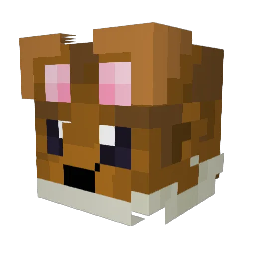 Wuggli Minecraft avatar head, 3D render