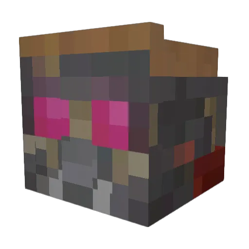 Wuglett Minecraft avatar head, 3D render