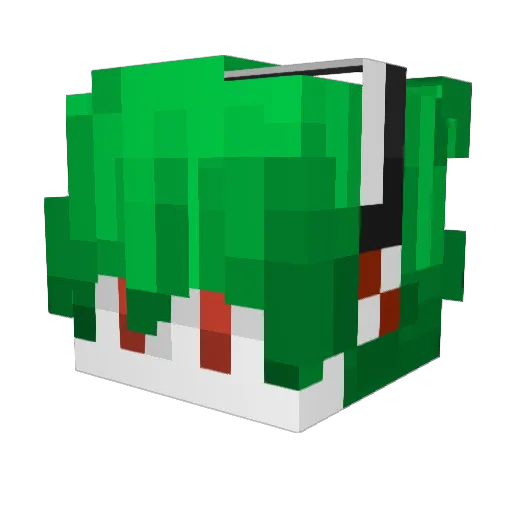 Wuho20 Minecraft avatar head, 3D render